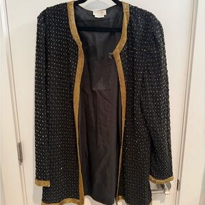 Elegant Black and Gold Women's Jacket